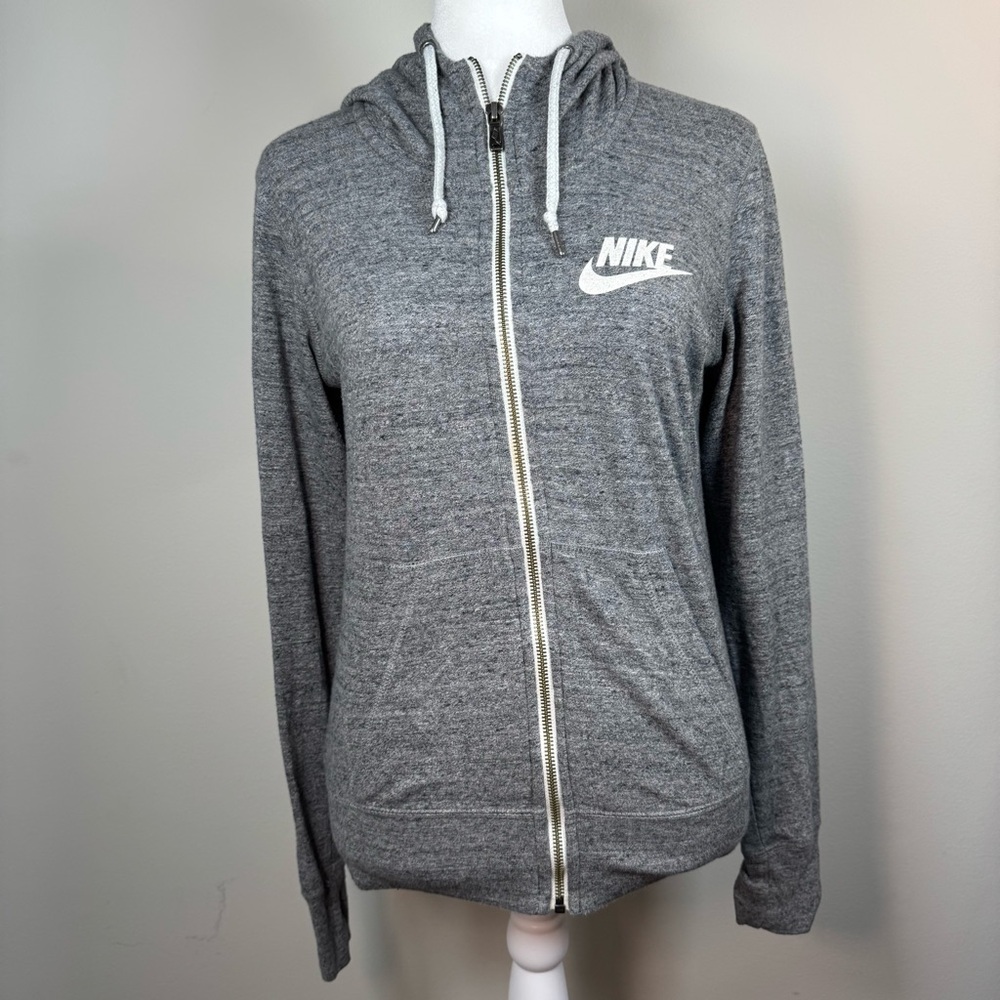 Nike Heather Gray Full-Zip Hoodie, women’s size small